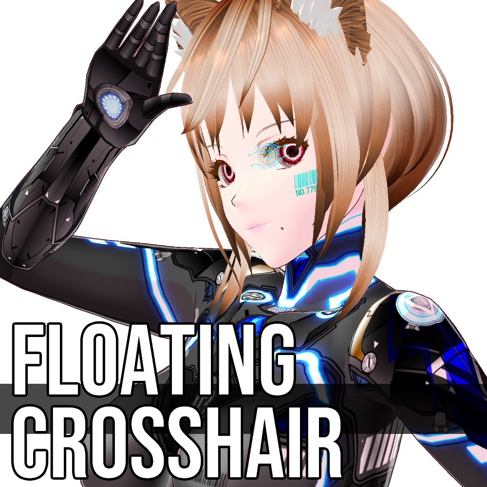 VRoid用 サイバーフローティング クロスヘア - Cyber Floating Crosshair