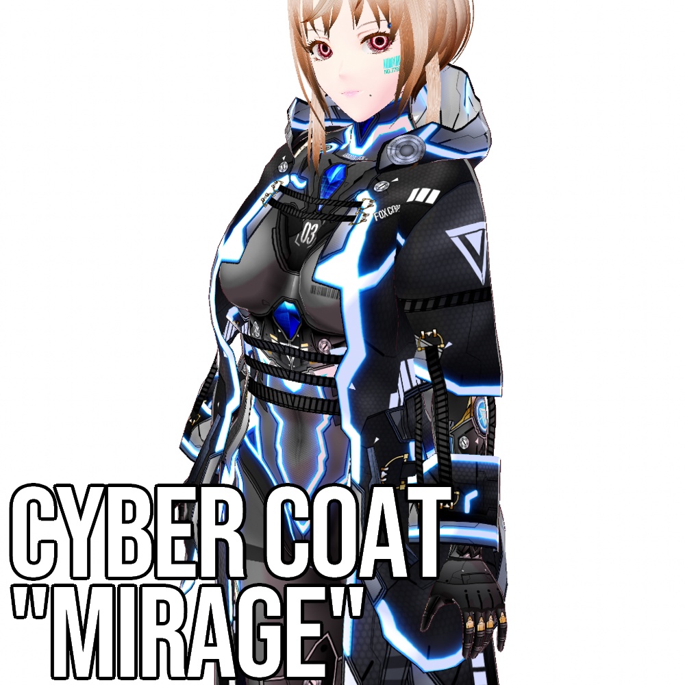 【旧作無料!】VRoid用 サイバーコート 蜃気楼 - Cyber Coat "Mirage"