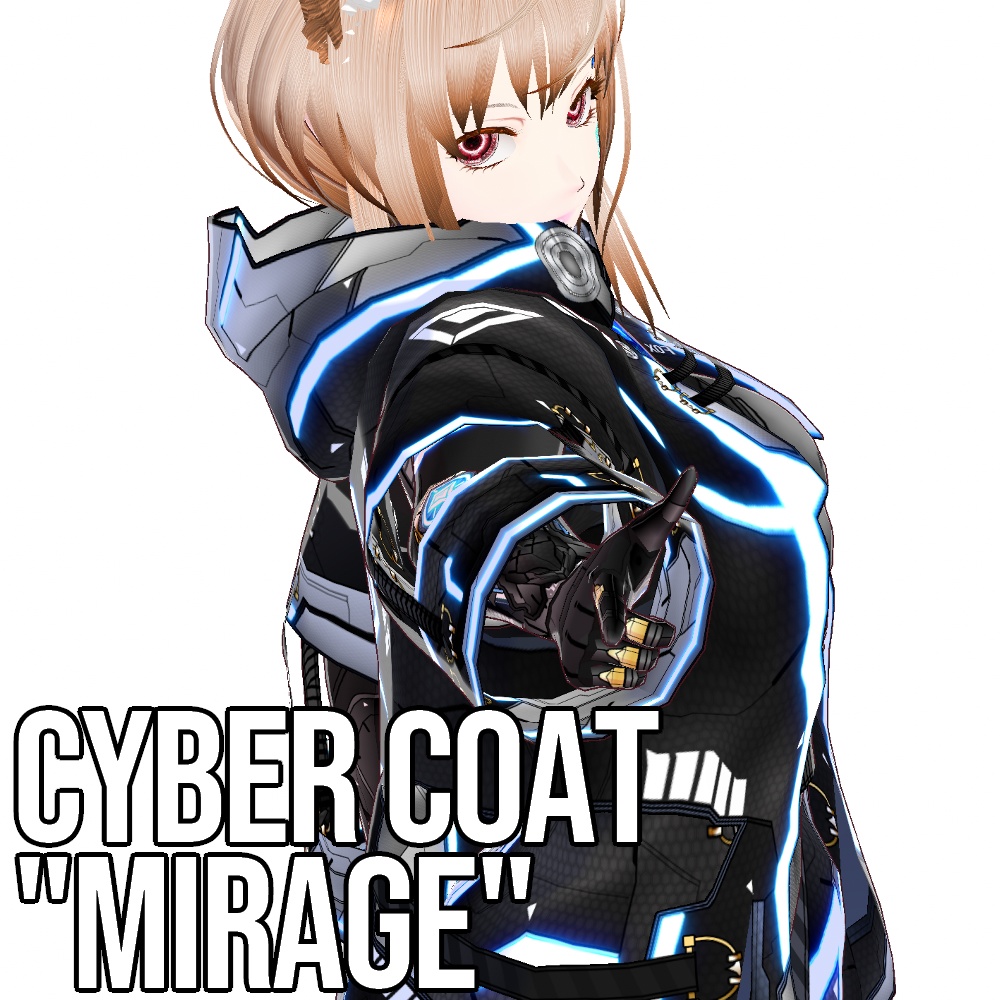 【旧作無料!】VRoid用 サイバーコート 蜃気楼 - Cyber Coat "Mirage"