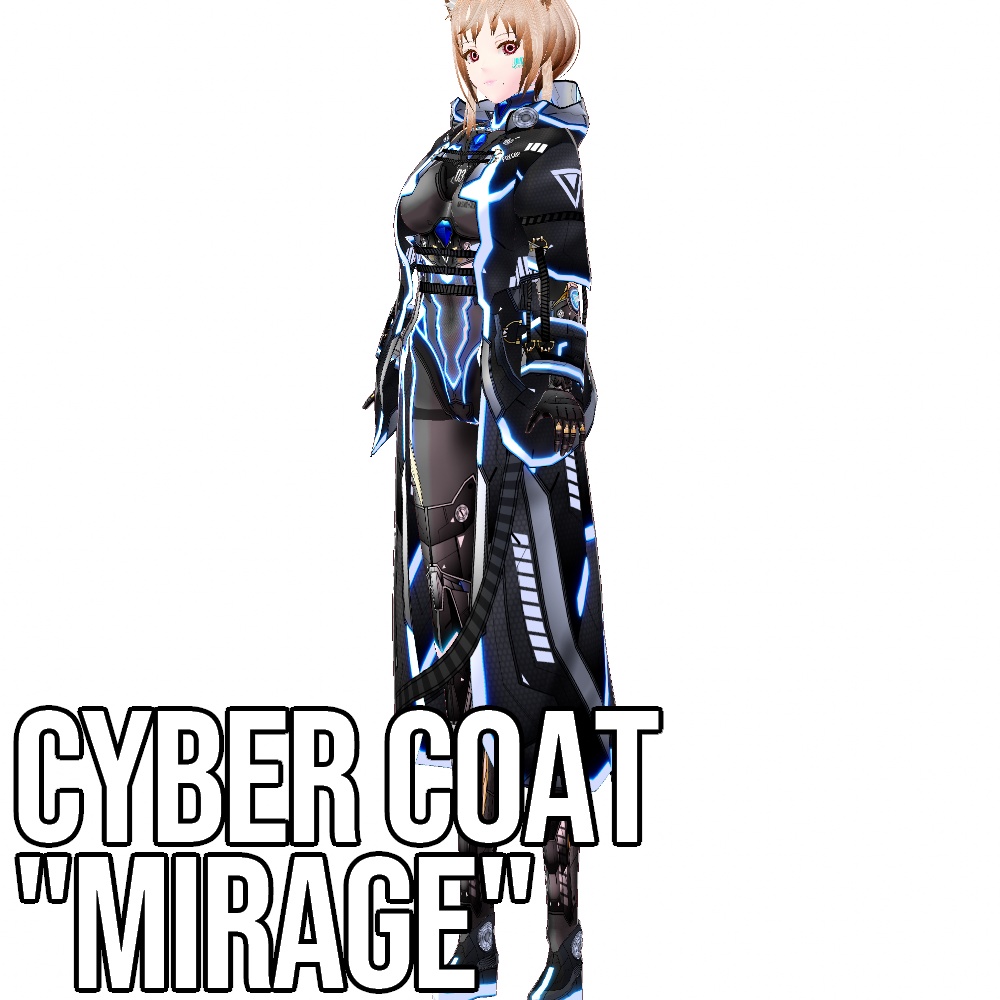 【旧作無料!】VRoid用 サイバーコート 蜃気楼 - Cyber Coat "Mirage"