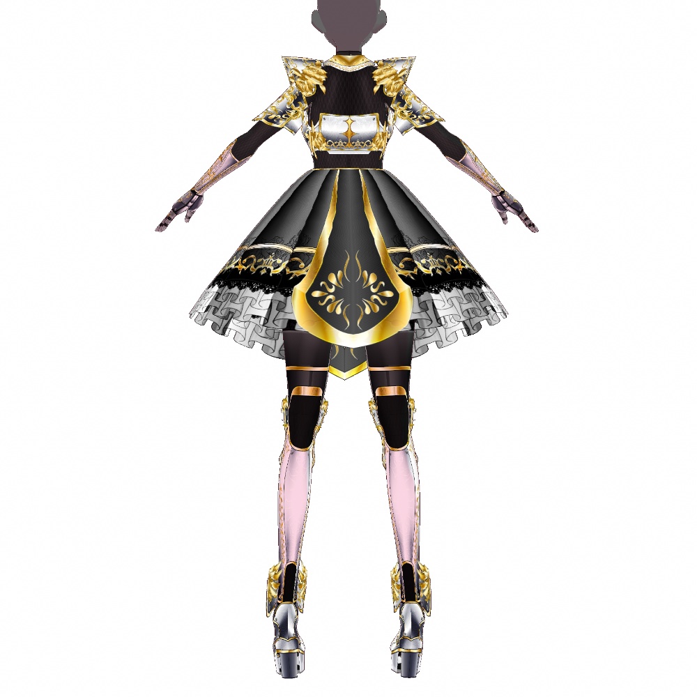 VRoid用 ドレスアーマー 白薔薇 - Dress Armor "White Rose"