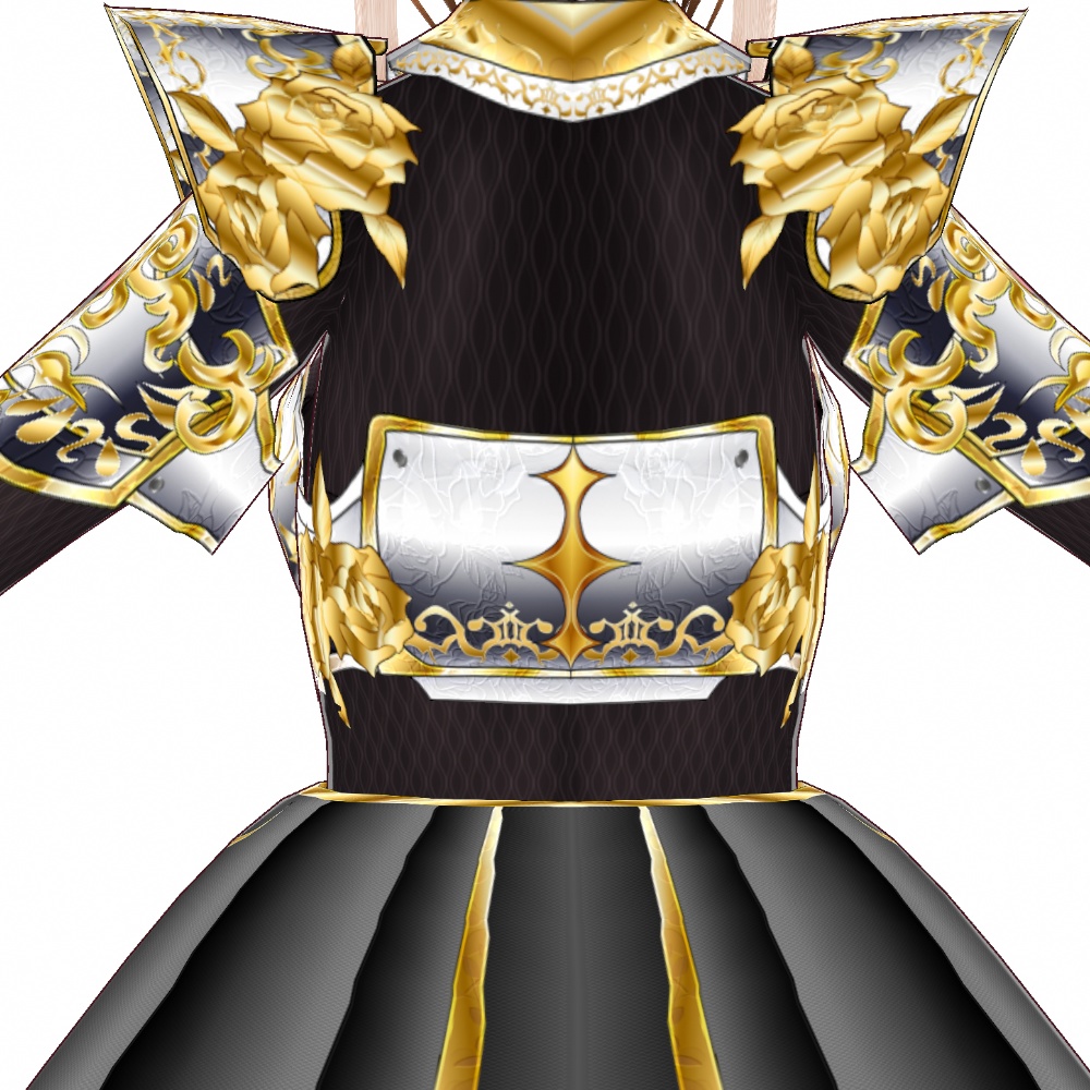 VRoid用 ドレスアーマー 白薔薇 - Dress Armor "White Rose"