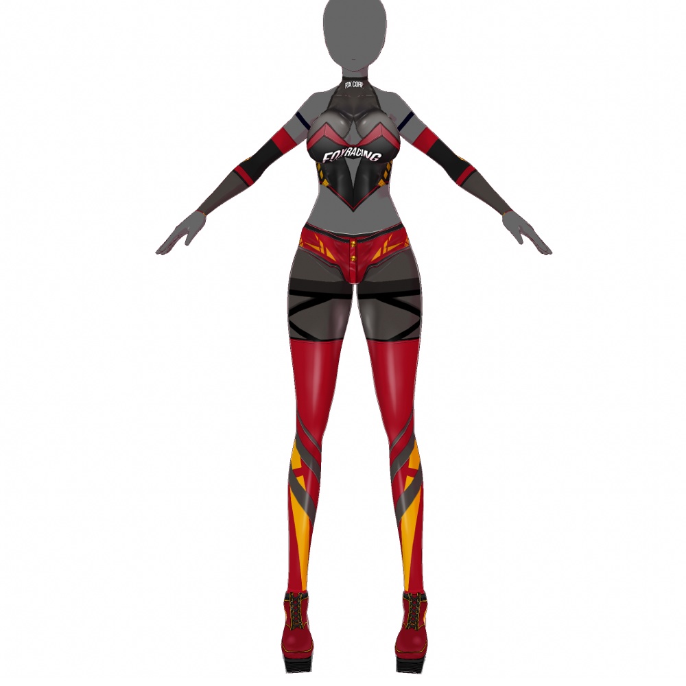 【旧作無料!】VRoid用 4色展開 レースクイーンコスチューム - Grid Girl Costume 4Colors