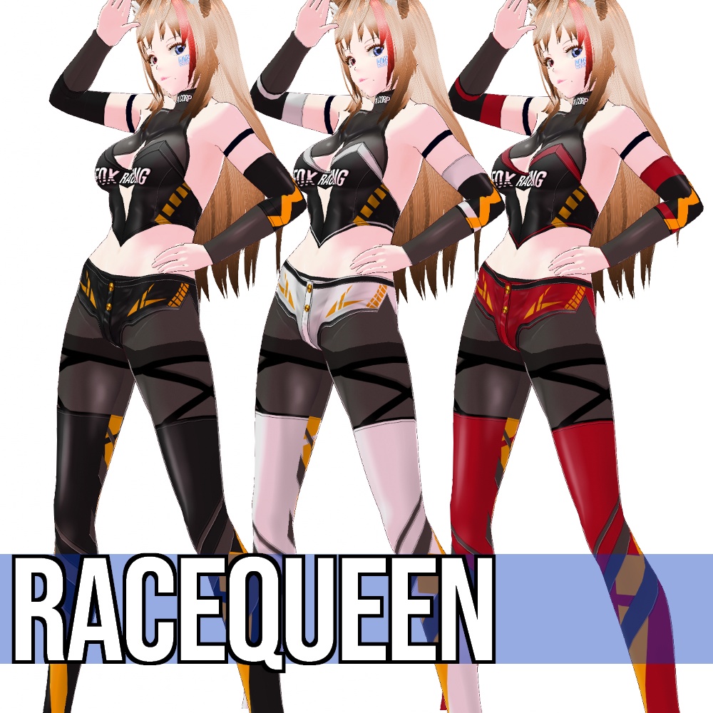 【旧作無料!】VRoid用 4色展開 レースクイーンコスチューム - Grid Girl Costume 4Colors