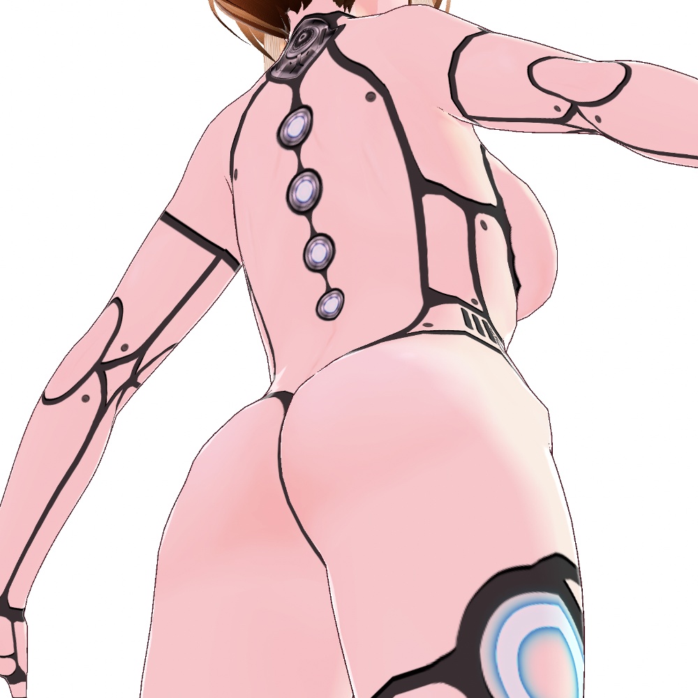 VRoid用 6色展開 アンドロイド風サイバーボディスキン 肌テクスチャ - Android Cyber Body Skin