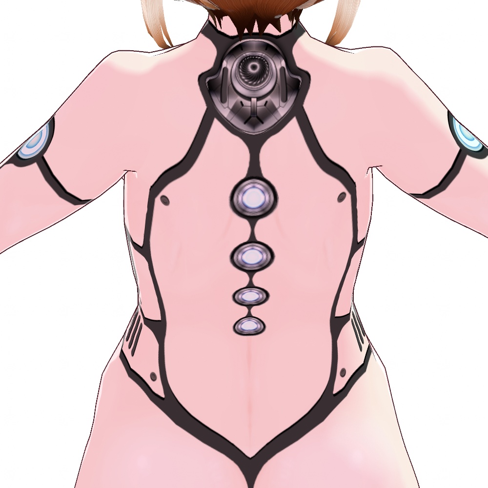 VRoid用 6色展開 アンドロイド風サイバーボディスキン 肌テクスチャ - Android Cyber Body Skin