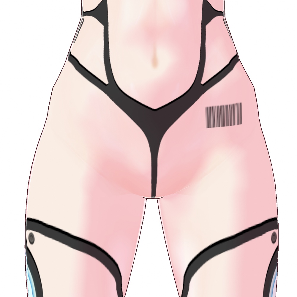 VRoid用 6色展開 アンドロイド風サイバーボディスキン 肌テクスチャ - Android Cyber Body Skin