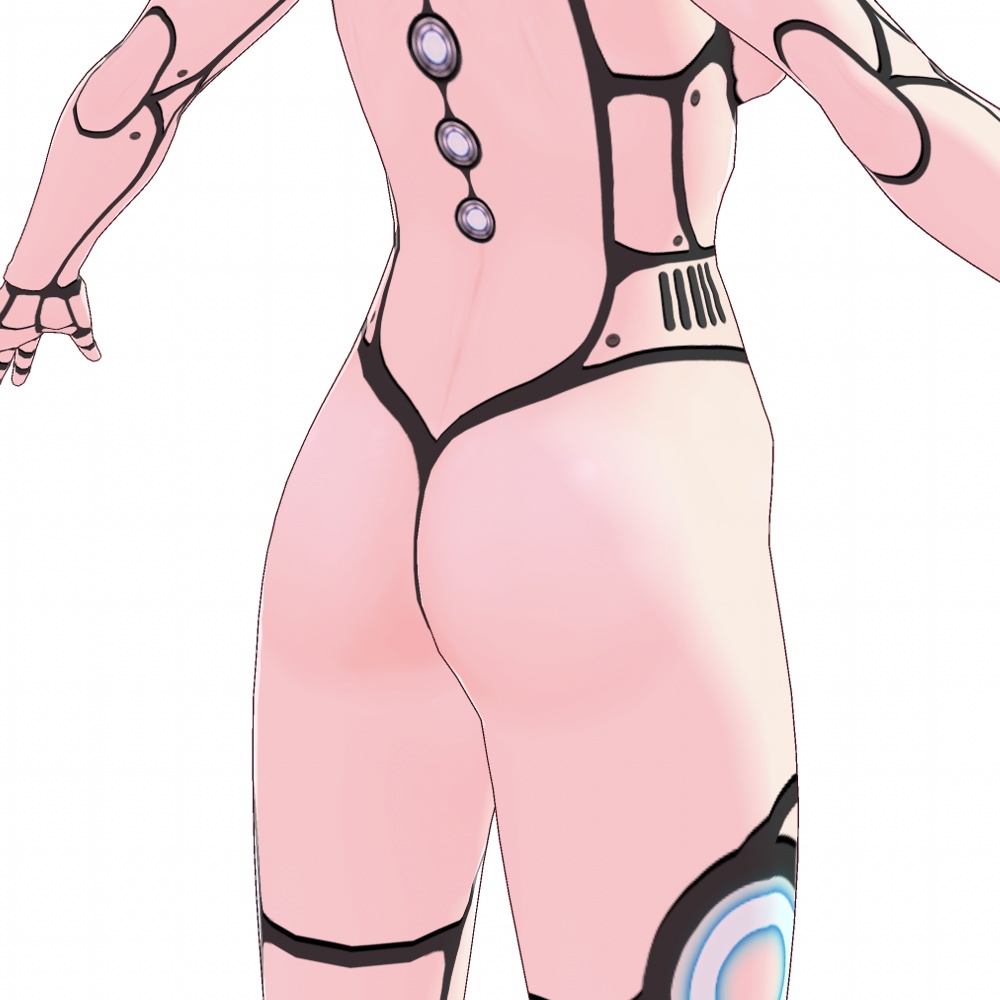 VRoid用 6色展開 アンドロイド風サイバーボディスキン 肌テクスチャ - Android Cyber Body Skin