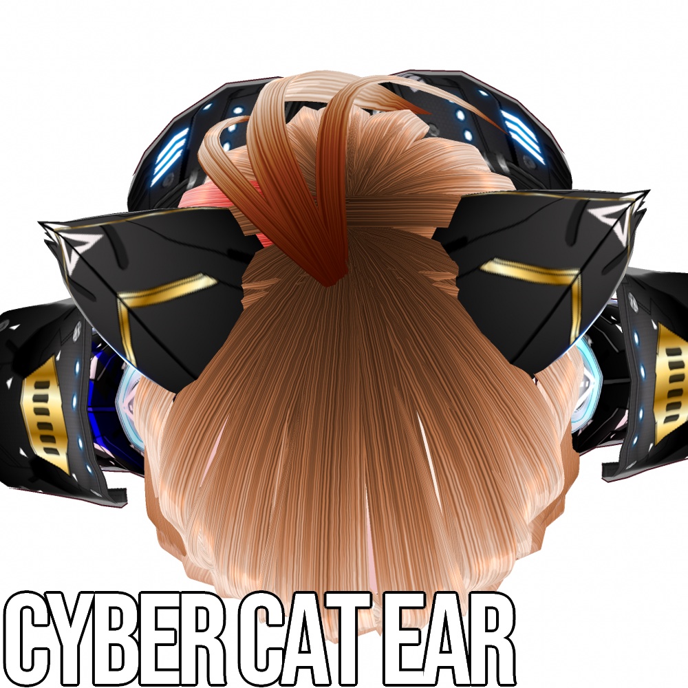 VRoid 発光5色 サイバー猫耳 - Cyber Cat Ear