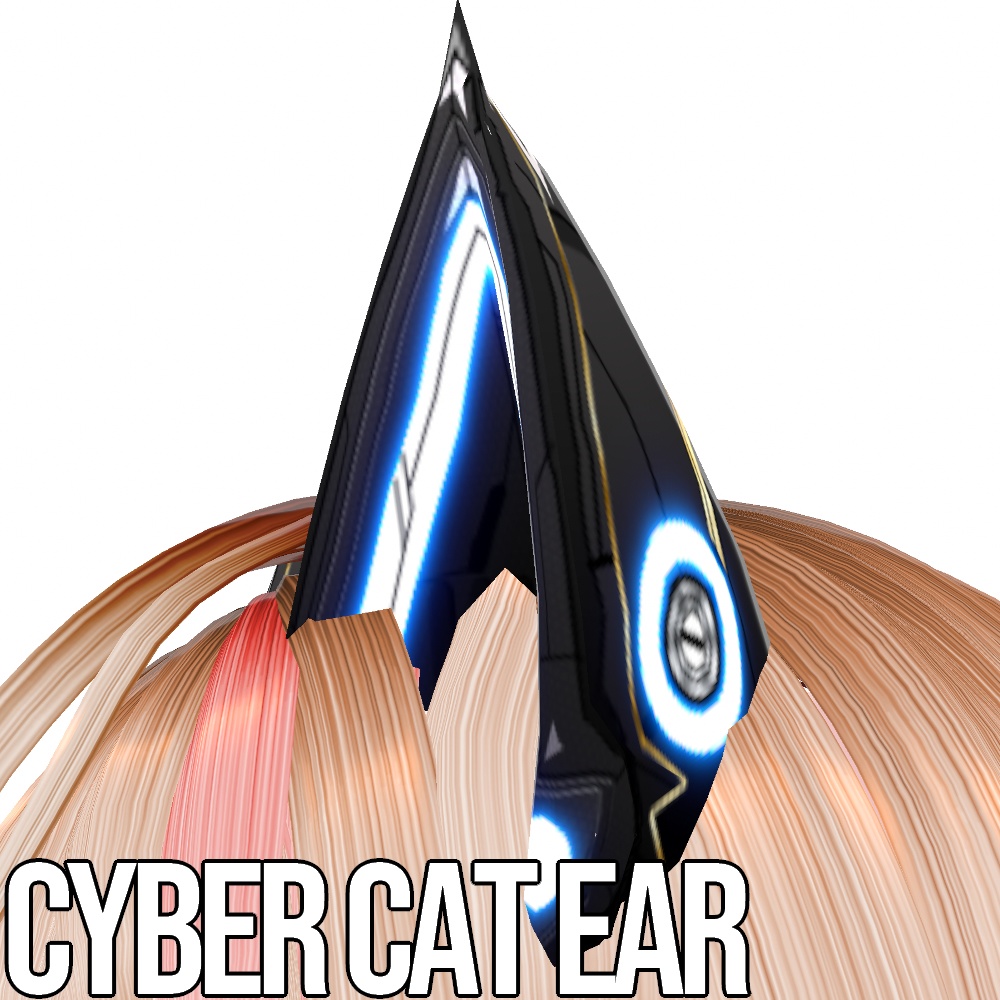 VRoid 発光5色 サイバー猫耳 - Cyber Cat Ear