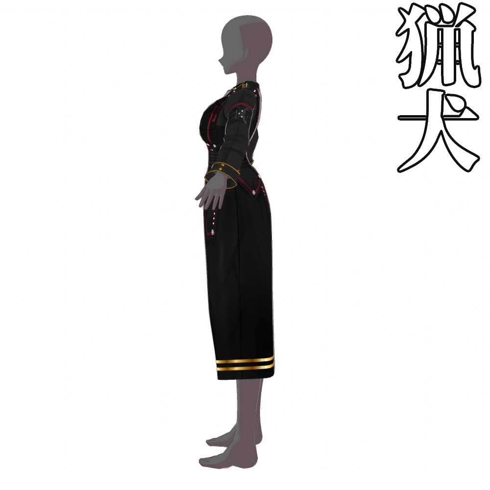 【旧作無料!】VRoid用 5色展開 サイバーミリタリーコート 猟犬 - Cyber Military Coat "Fox Hound"