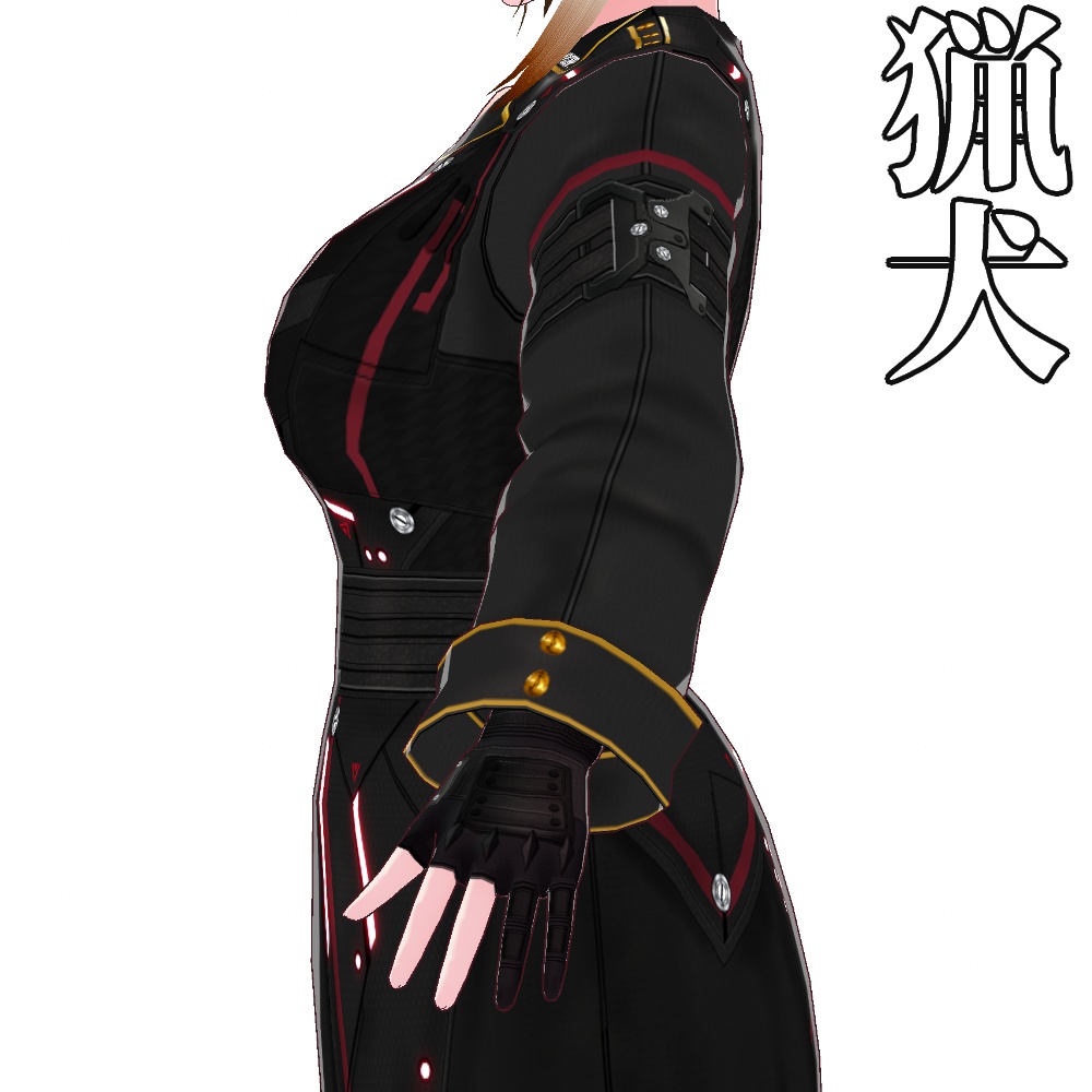 【旧作無料!】VRoid用 5色展開 サイバーミリタリーコート 猟犬 - Cyber Military Coat "Fox Hound"