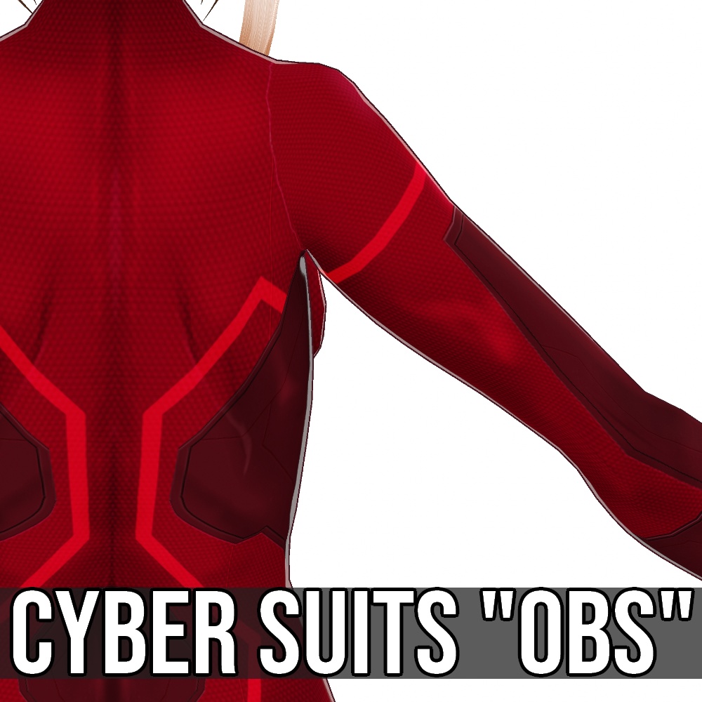 VRoid用 3色展開 サイバースーツ "OBS" - Cyber Suits "OBS"