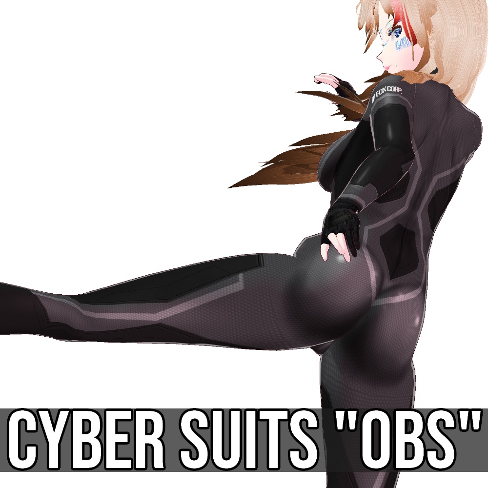 VRoid用 3色展開 サイバースーツ "OBS" - Cyber Suits "OBS"