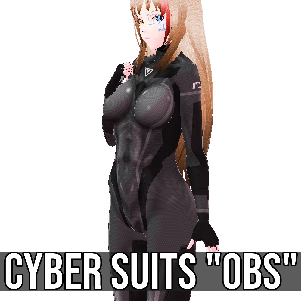 VRoid用 3色展開 サイバースーツ "OBS" - Cyber Suits "OBS"