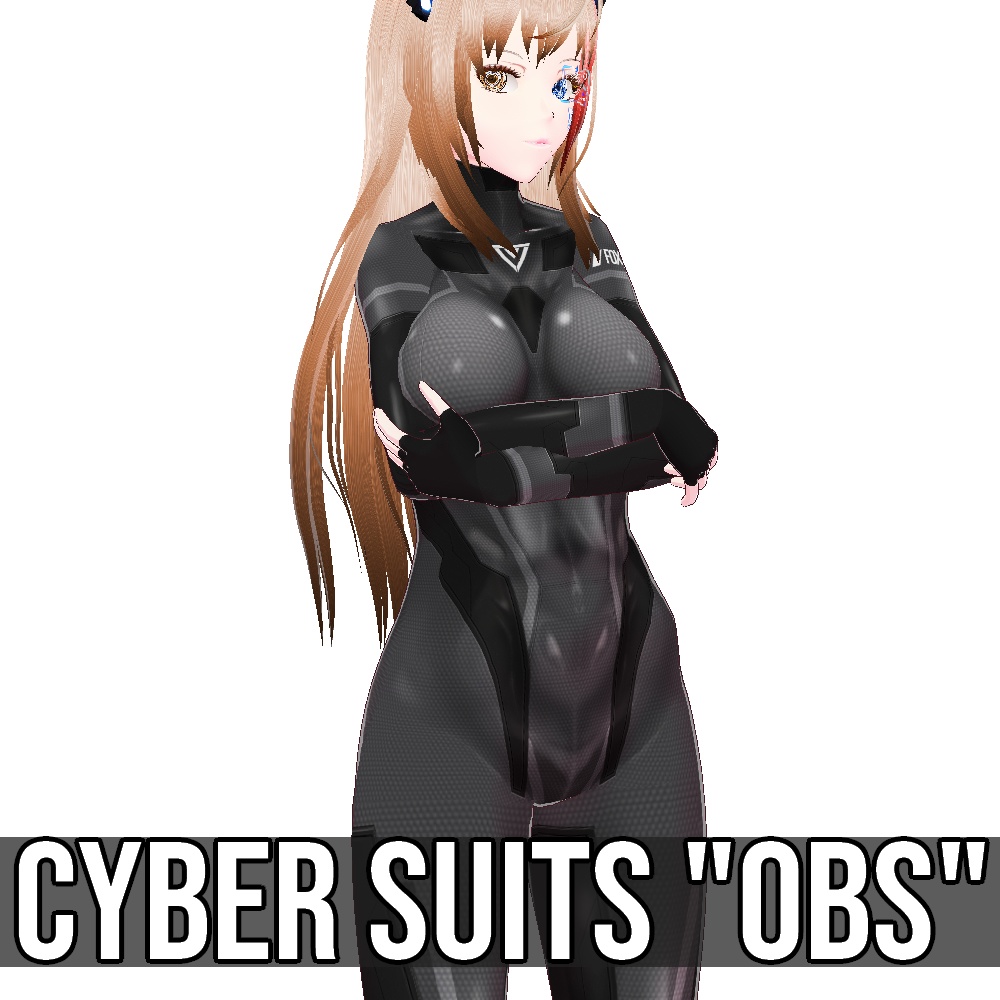 VRoid用 3色展開 サイバースーツ "OBS" - Cyber Suits "OBS"