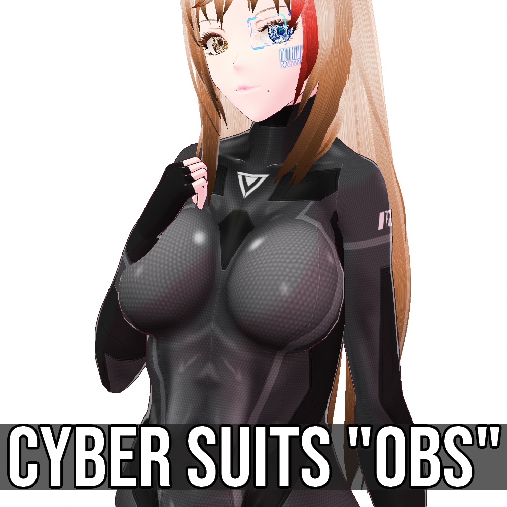 VRoid用 3色展開 サイバースーツ "OBS" - Cyber Suits "OBS"