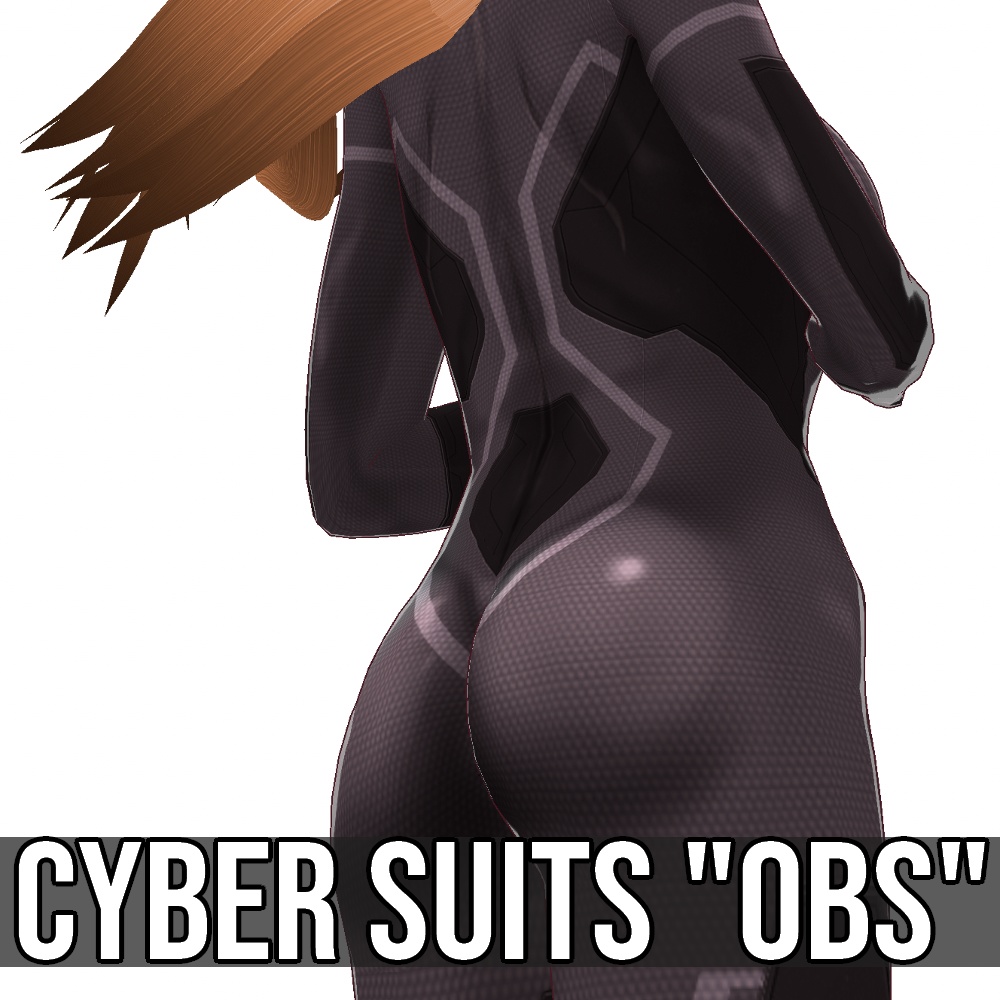 VRoid用 3色展開 サイバースーツ "OBS" - Cyber Suits "OBS"