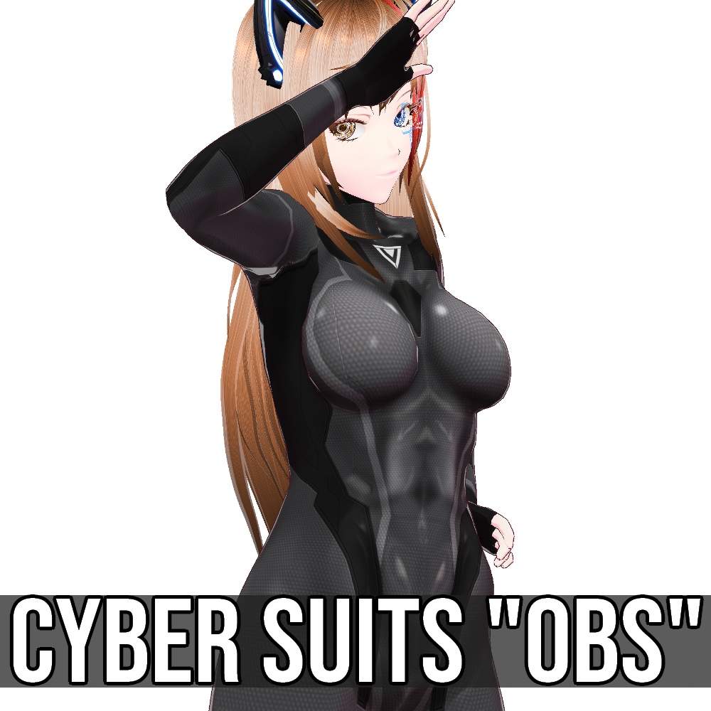 VRoid用 3色展開 サイバースーツ "OBS" - Cyber Suits "OBS"