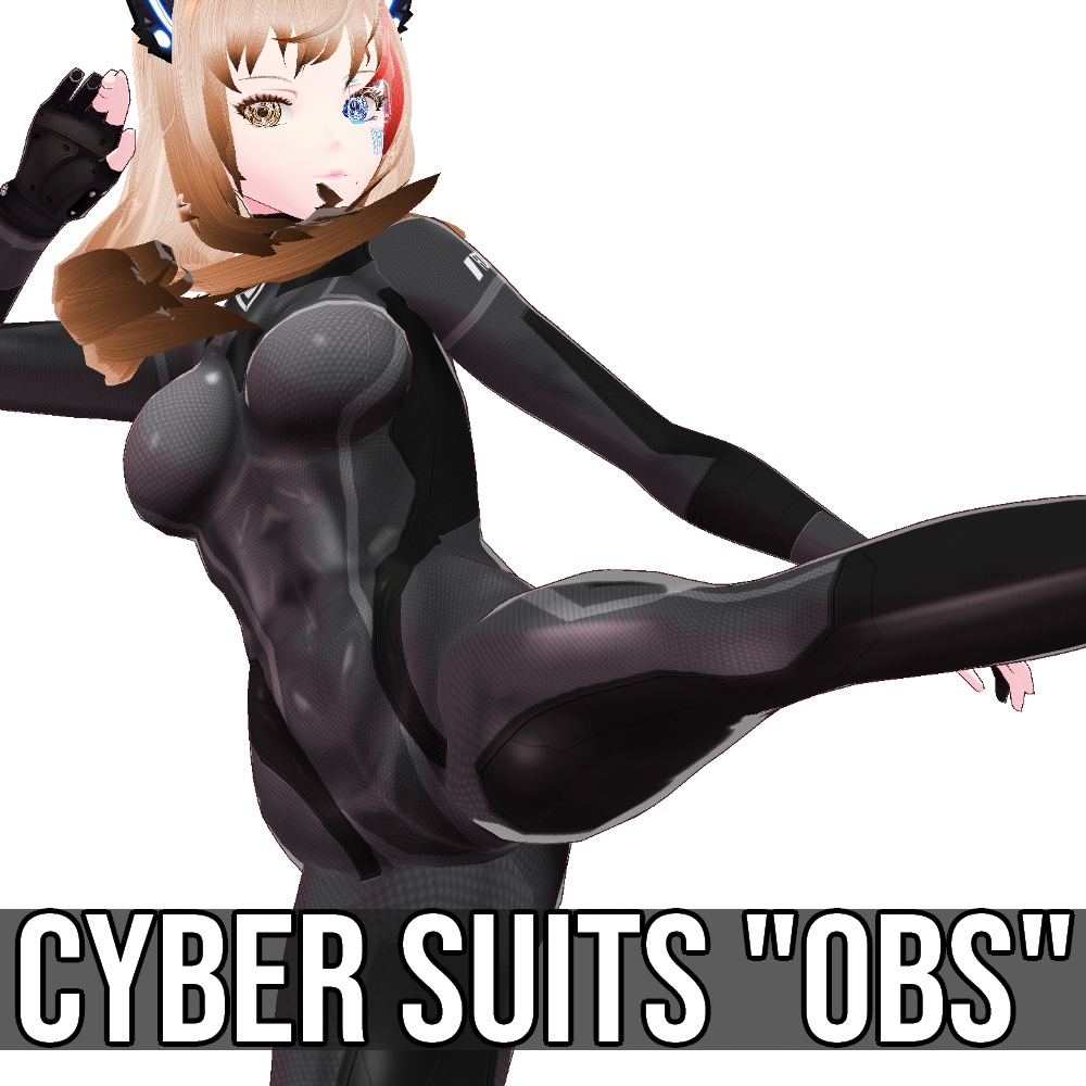 VRoid用 3色展開 サイバースーツ "OBS" - Cyber Suits "OBS"