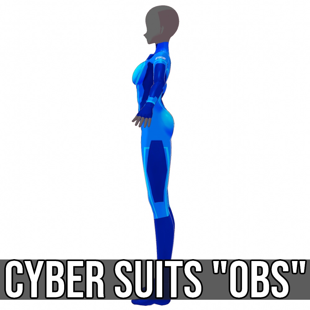 VRoid用 3色展開 サイバースーツ "OBS" - Cyber Suits "OBS"