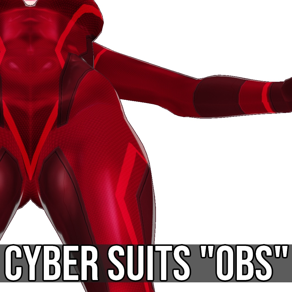 VRoid用 3色展開 サイバースーツ "OBS" - Cyber Suits "OBS"
