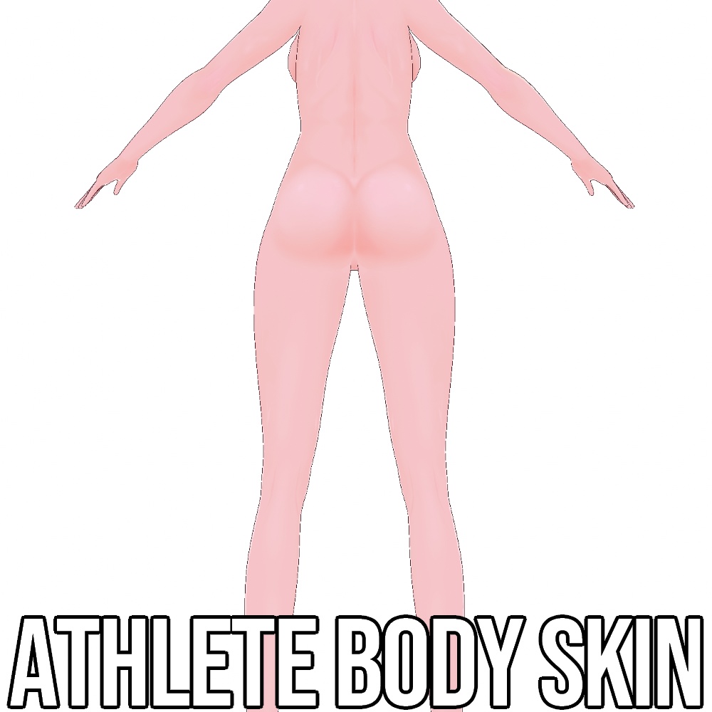 VRoid用 6色展開 アスリート風肌テクスチャ - Athlete Body Skin