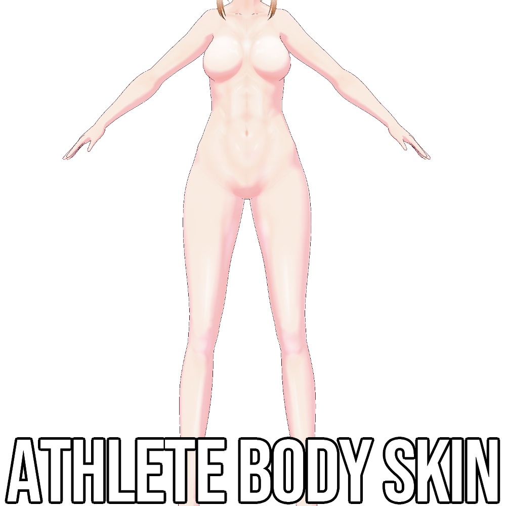 VRoid用 6色展開 アスリート風肌テクスチャ - Athlete Body Skin