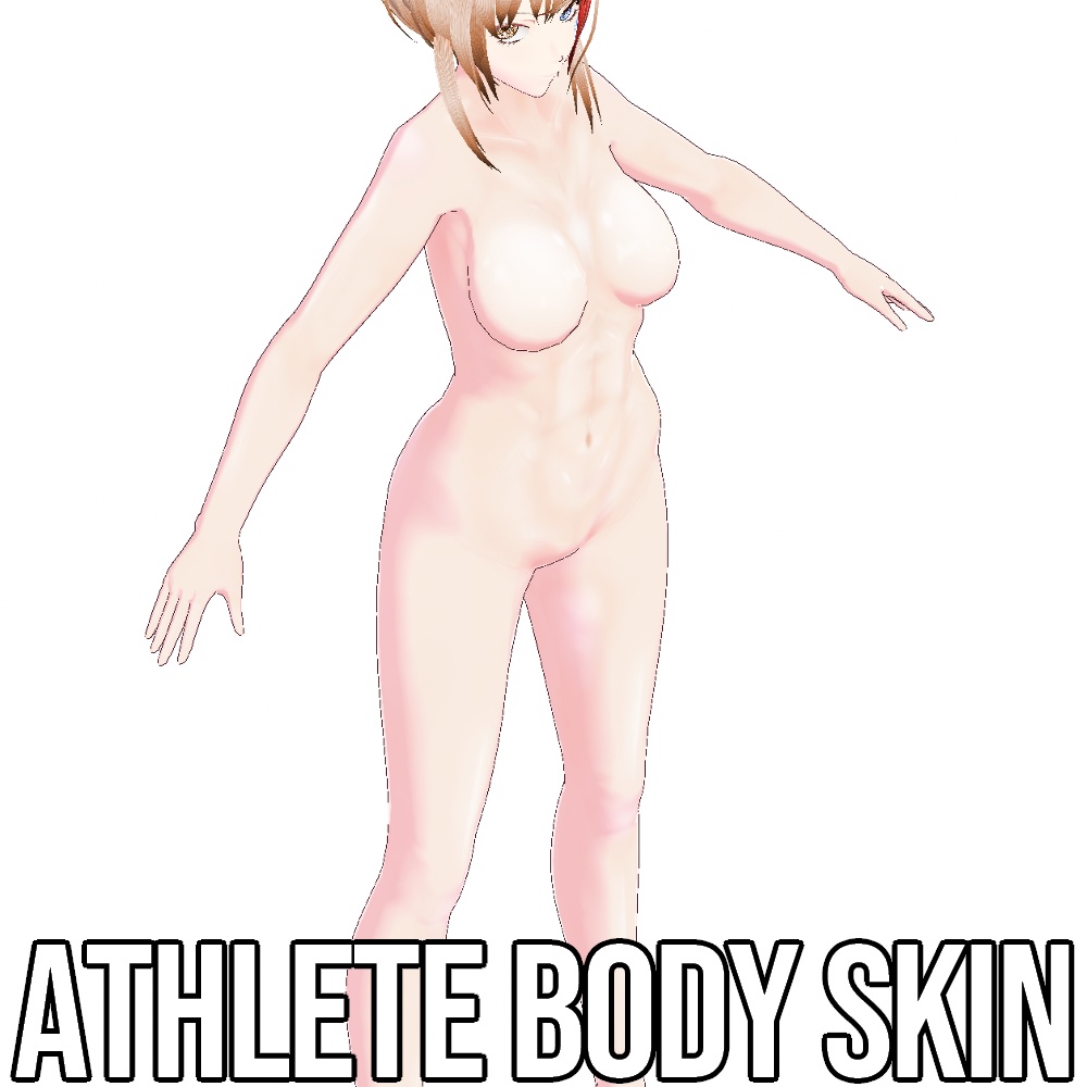 VRoid用 6色展開 アスリート風肌テクスチャ - Athlete Body Skin