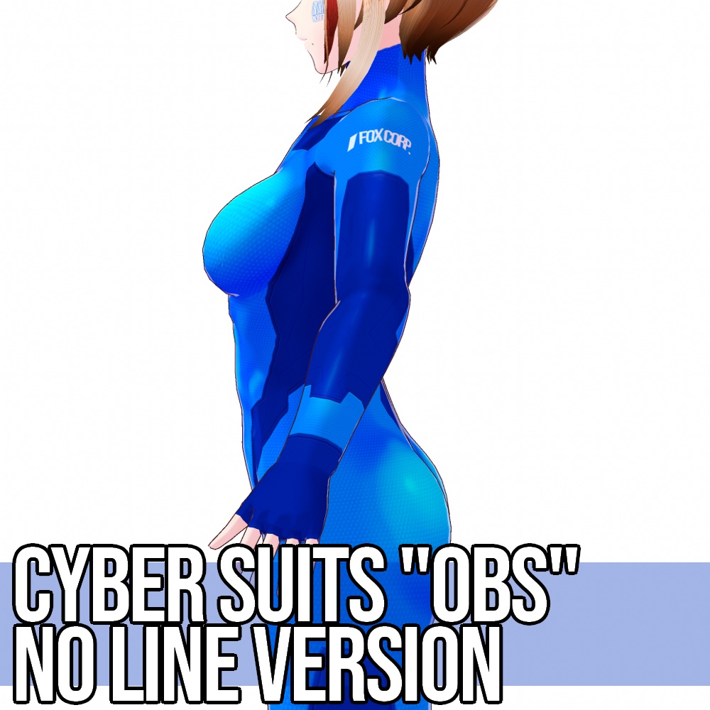 VRoid用 3色展開 サイバースーツ "OBS" No Line Version - Cyber Suits "OBS" No Line Version