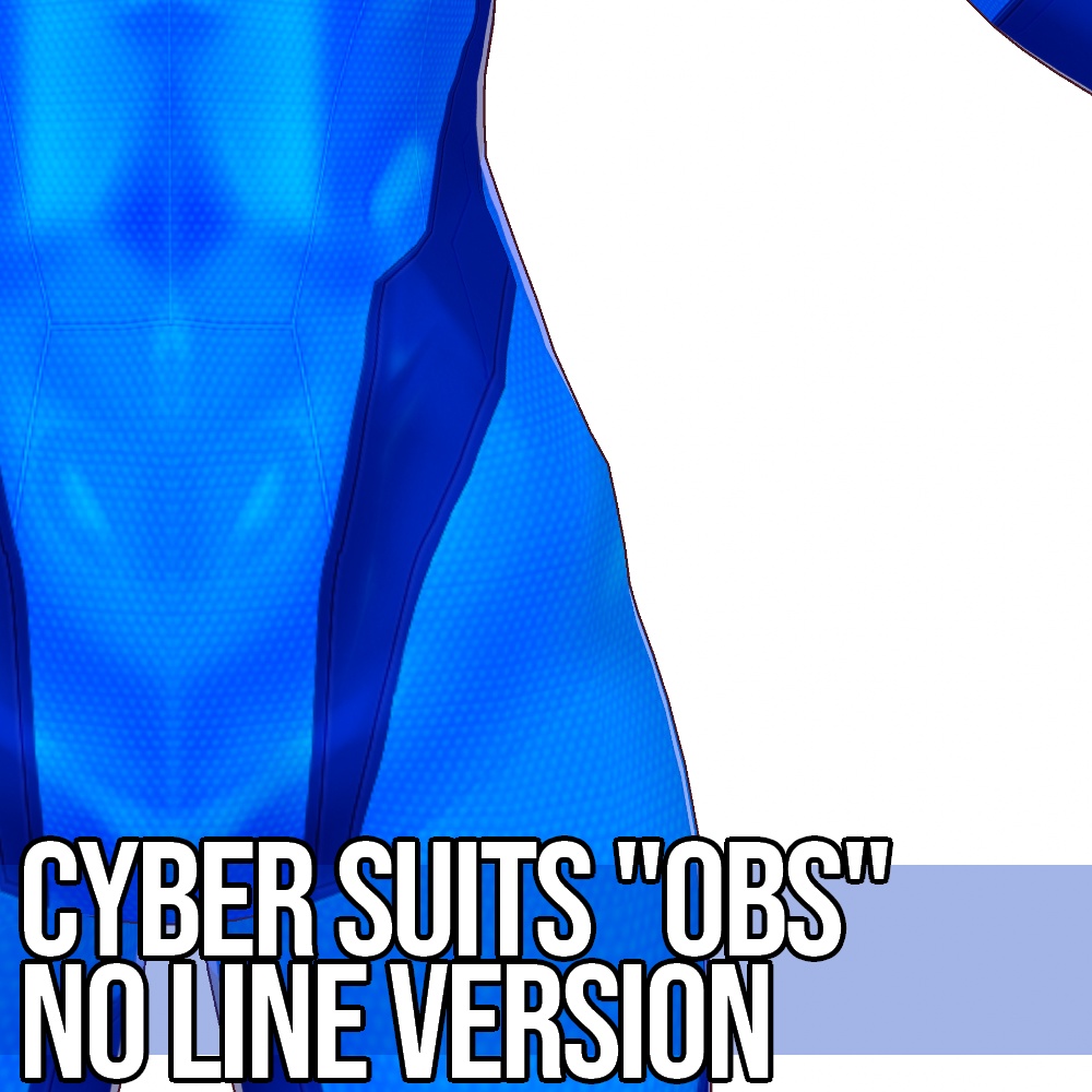 VRoid用 3色展開 サイバースーツ "OBS" No Line Version - Cyber Suits "OBS" No Line Version
