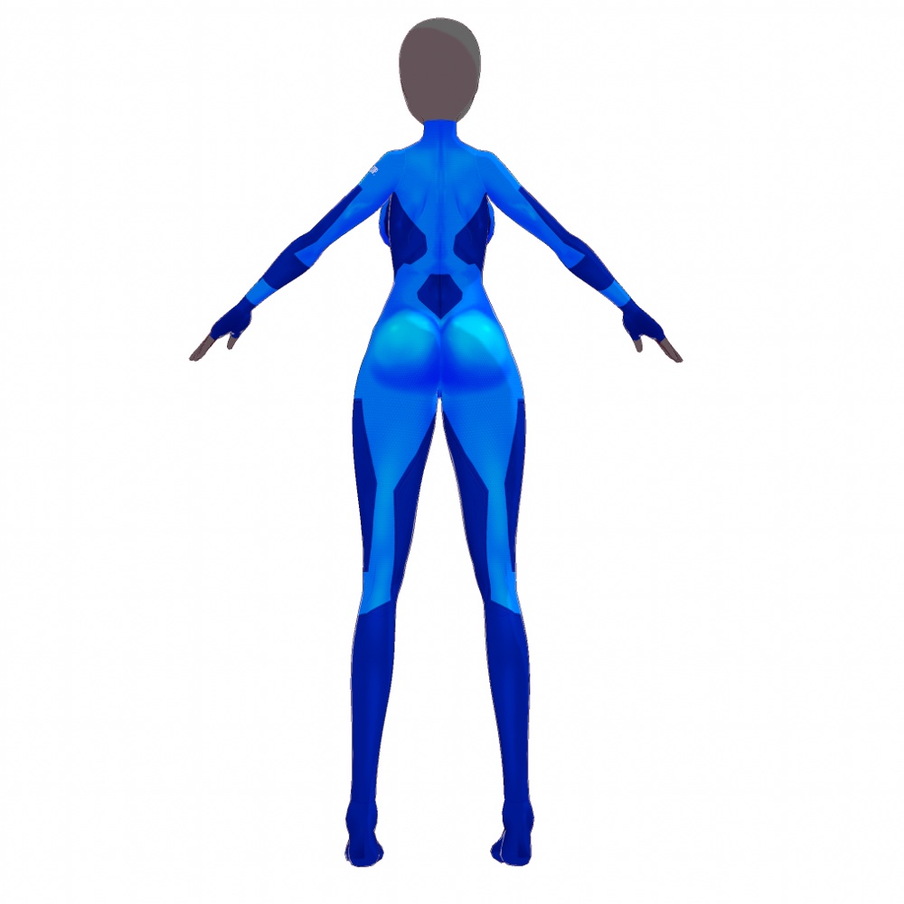 VRoid用 3色展開 サイバースーツ "OBS" No Line Version - Cyber Suits "OBS" No Line Version