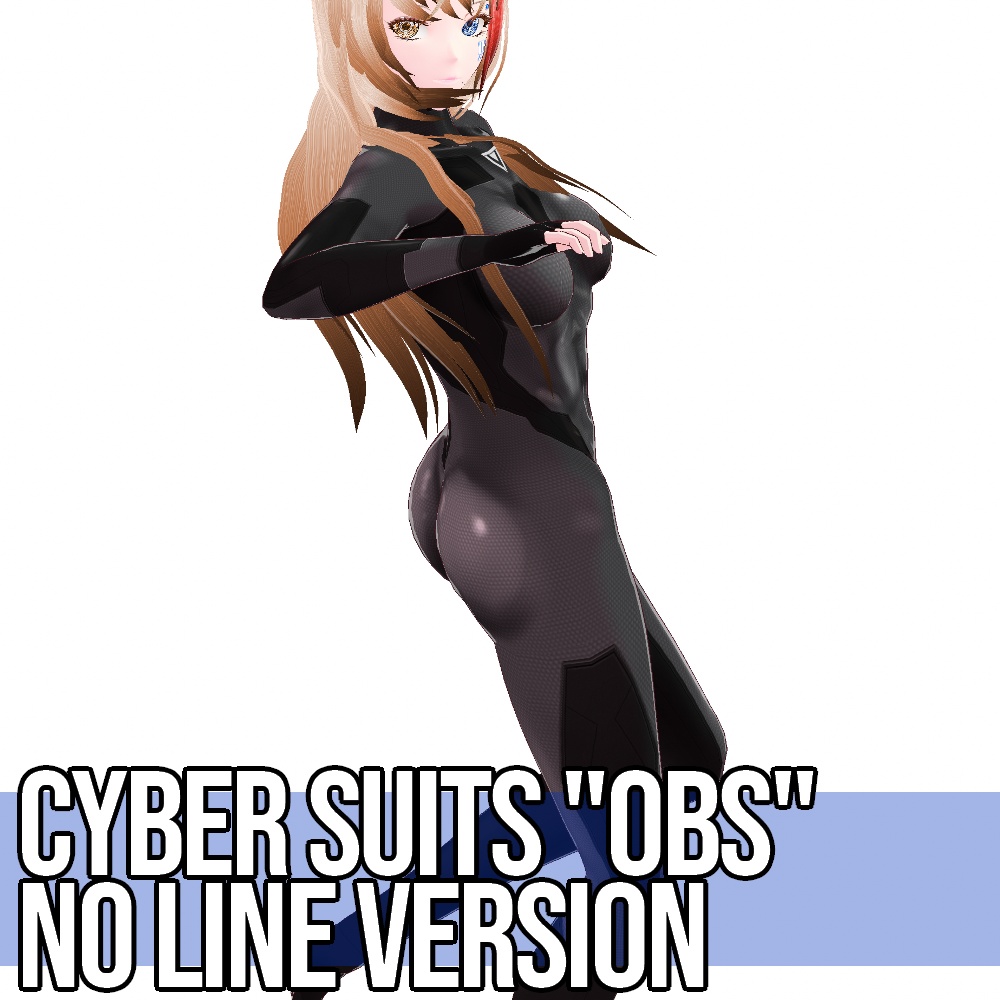VRoid用 3色展開 サイバースーツ "OBS" No Line Version - Cyber Suits "OBS" No Line Version
