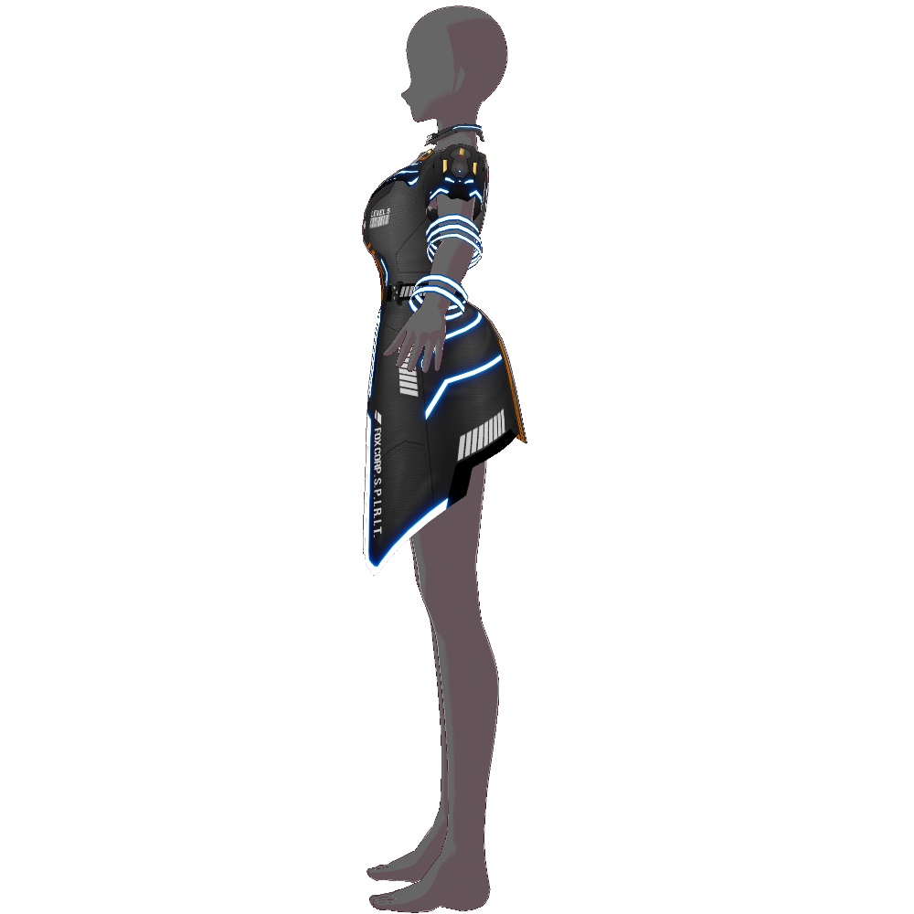 【旧作無料!】VRoid用 5色展開 サイバーコート 亡霊 - Cyber Coat "S.P.I.R.I.T."