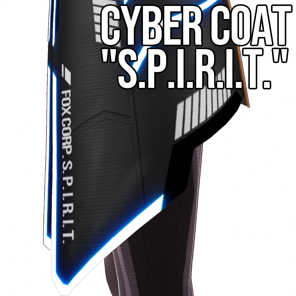 【旧作無料!】VRoid用 5色展開 サイバーコート 亡霊 - Cyber Coat "S.P.I.R.I.T."