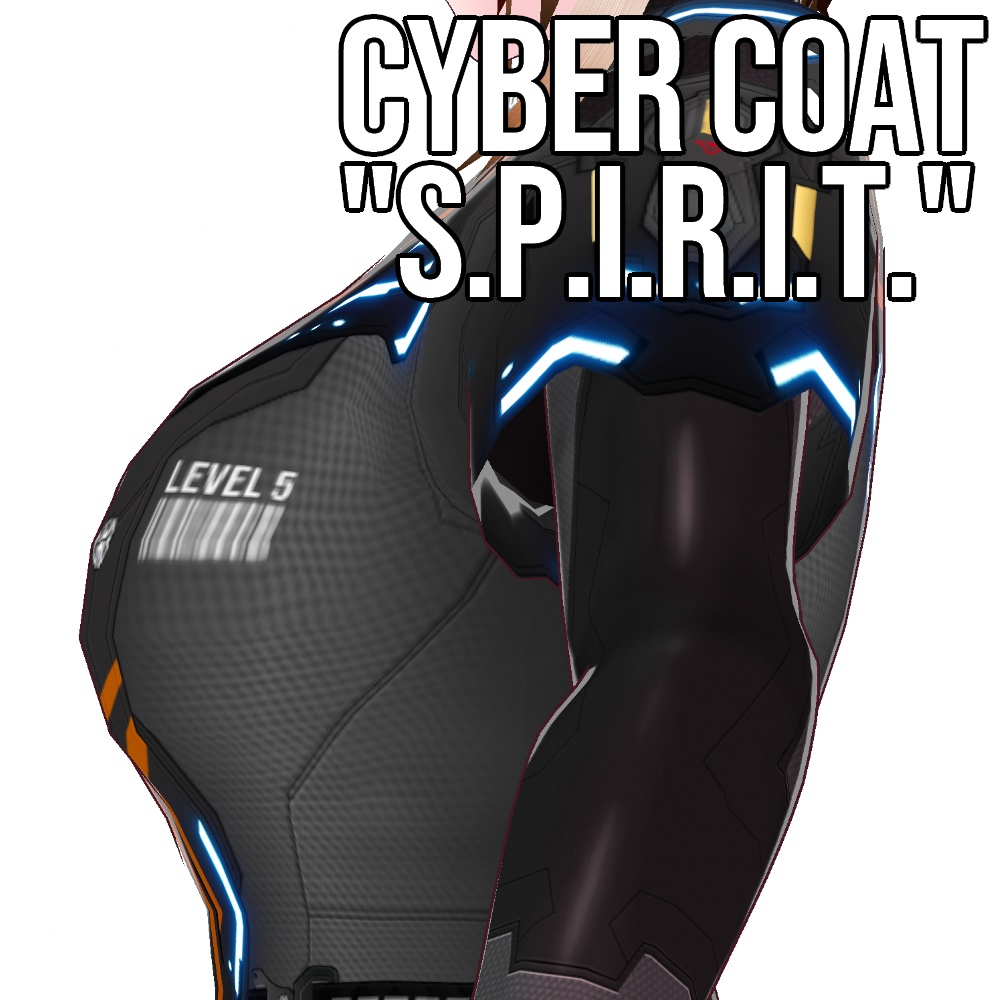 【旧作無料!】VRoid用 5色展開 サイバーコート 亡霊 - Cyber Coat "S.P.I.R.I.T."