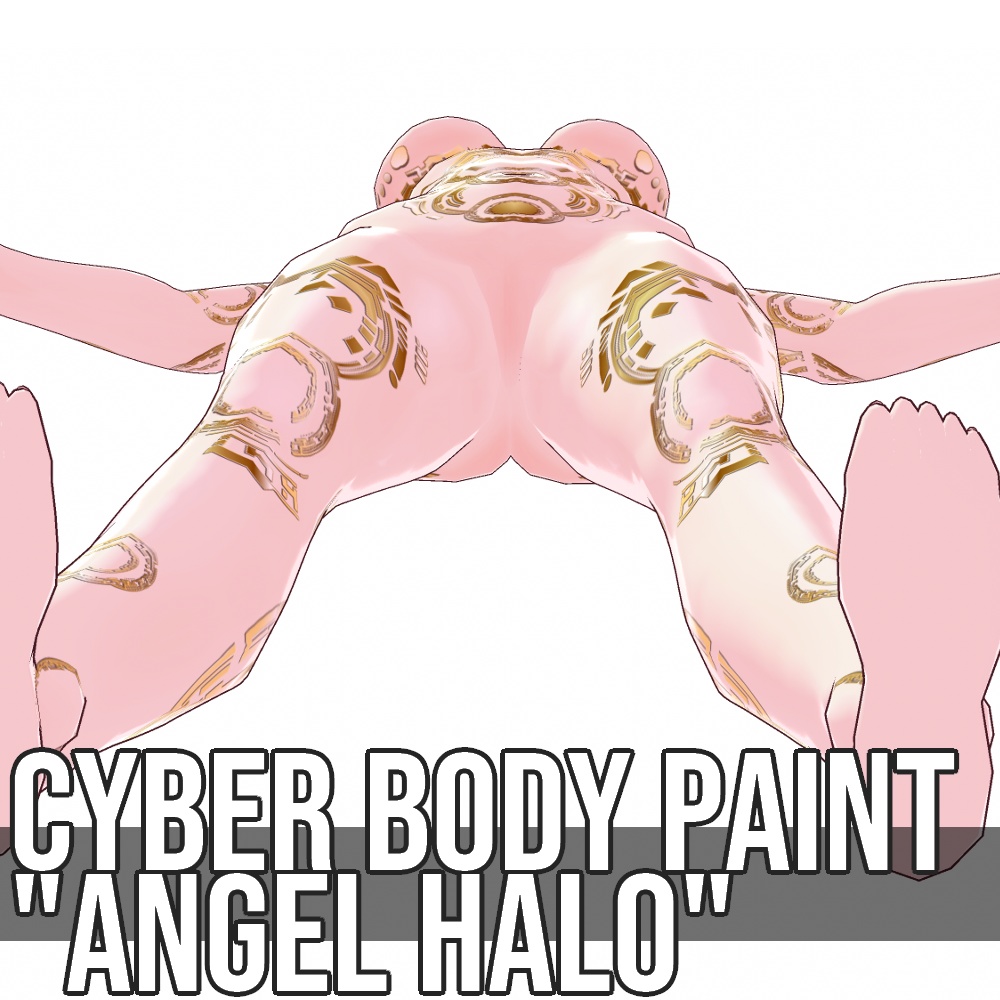 VRoid用 6色展開 サイバーデザイン ボディペイント "エンジェルヘイロー" - Cyber Body Paint "Angel Halo"