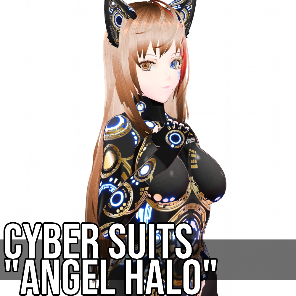 VRoid用 4色展開 サイバースーツ "エンジェルヘイロー" - Cyber Suits "Angel Halo"