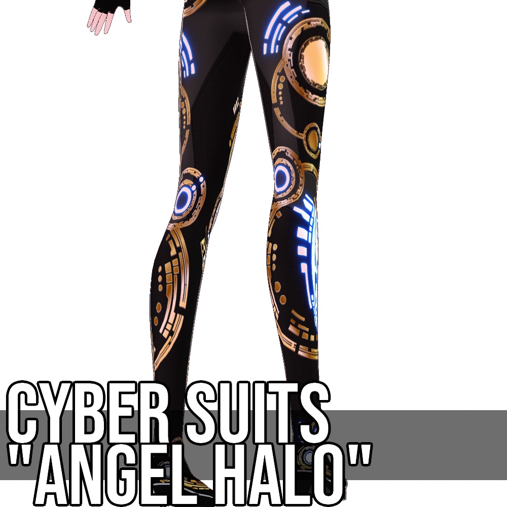 VRoid用 4色展開 サイバースーツ "エンジェルヘイロー" - Cyber Suits "Angel Halo"