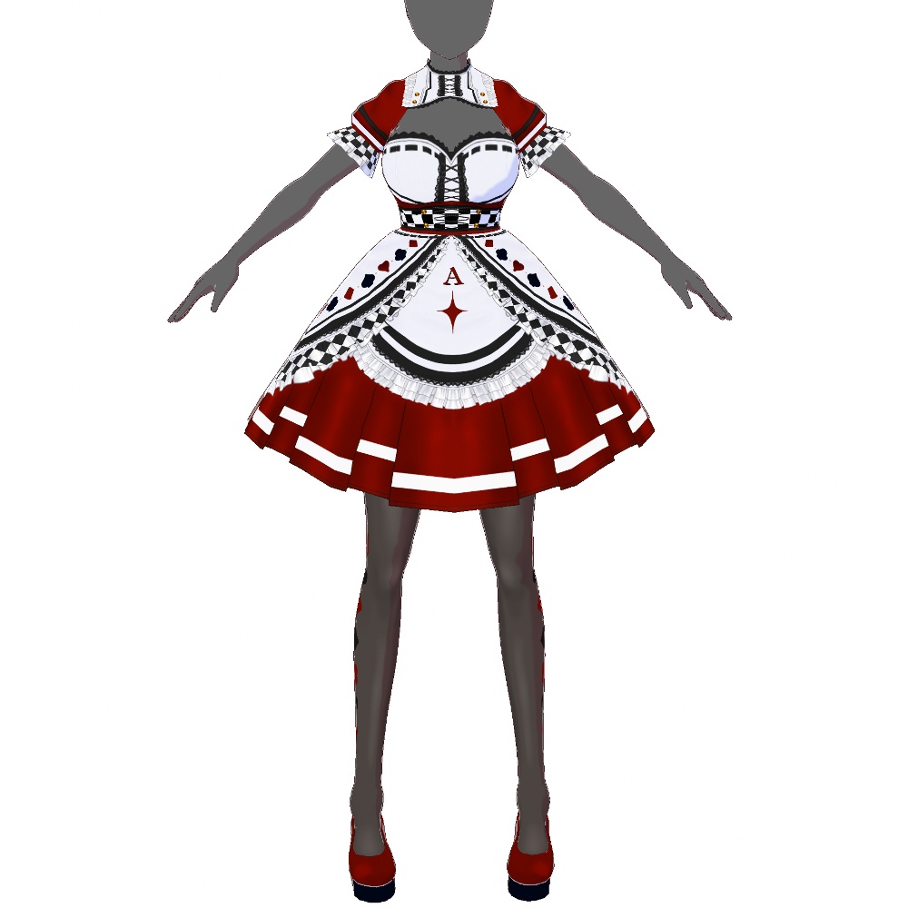 VRoid用 3色展開 和色アリスメイド - Japanese Color Alice Maid 3Colors