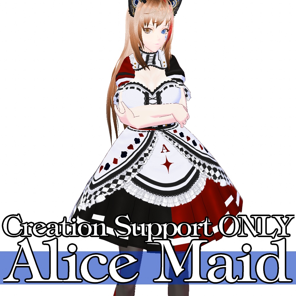 VRoid用 3色展開 和色アリスメイド - Japanese Color Alice Maid 3Colors
