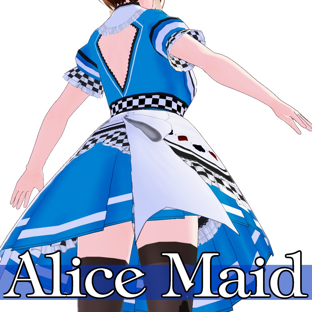 VRoid用 3色展開 和色アリスメイド - Japanese Color Alice Maid 3Colors