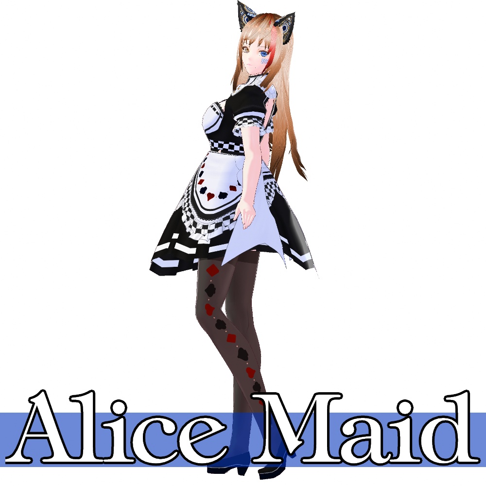 VRoid用 3色展開 和色アリスメイド - Japanese Color Alice Maid 3Colors