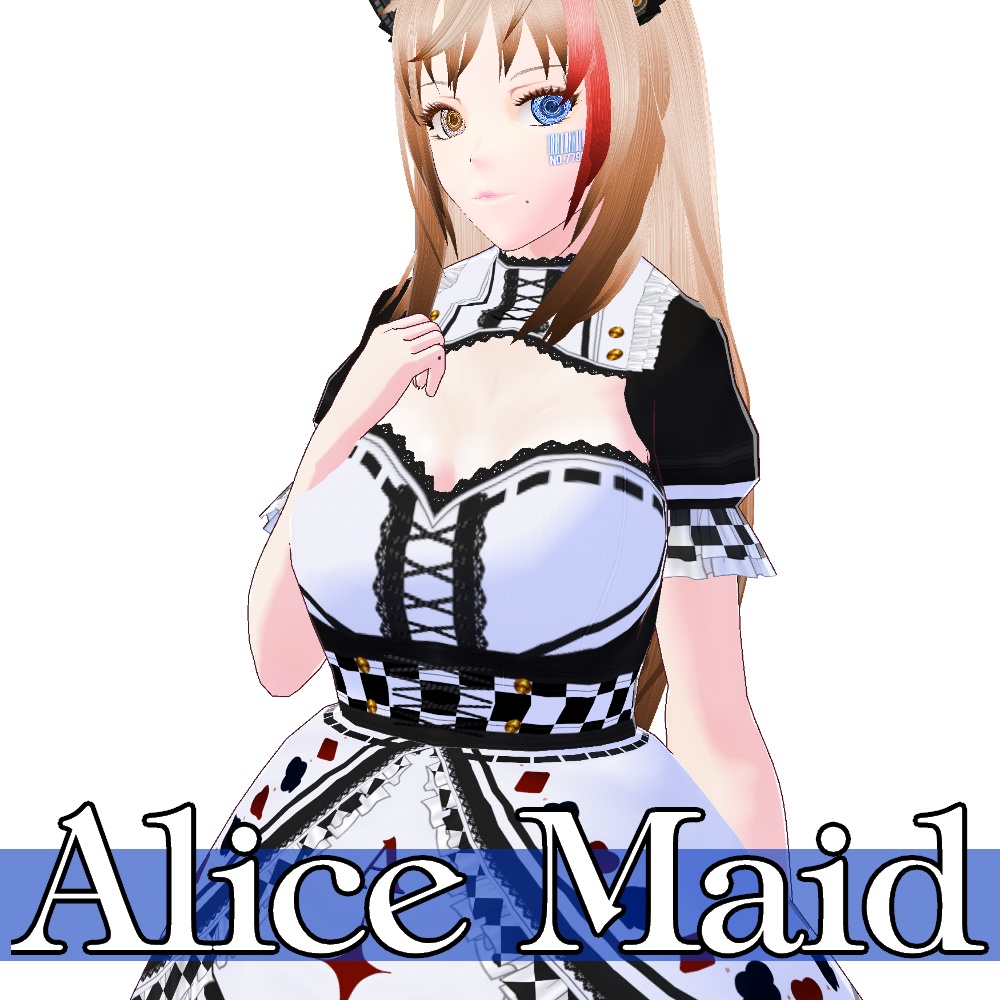 VRoid用 3色展開 和色アリスメイド - Japanese Color Alice Maid 3Colors