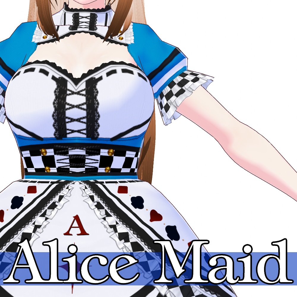 VRoid用 3色展開 和色アリスメイド - Japanese Color Alice Maid 3Colors