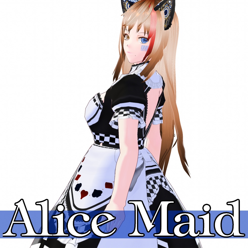 VRoid用 3色展開 和色アリスメイド - Japanese Color Alice Maid 3Colors