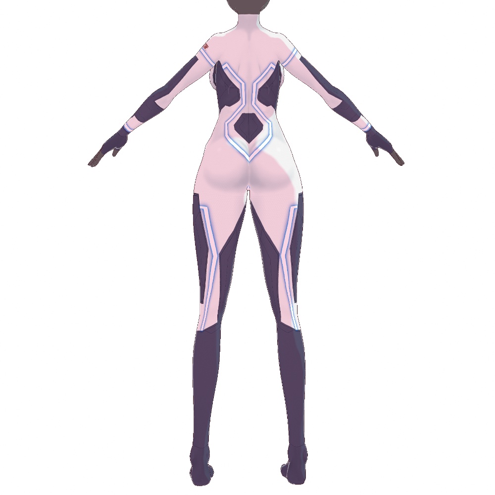 VRoid用 2種類収録 サイバースーツ "OBS" ホワイトバージョン - Cyber Suits "OBS" White Version