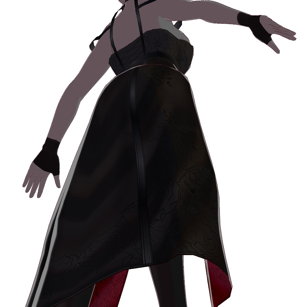 VRoid用 ロングドレス "いばら姫" - Long Dress "Thorn Princess"