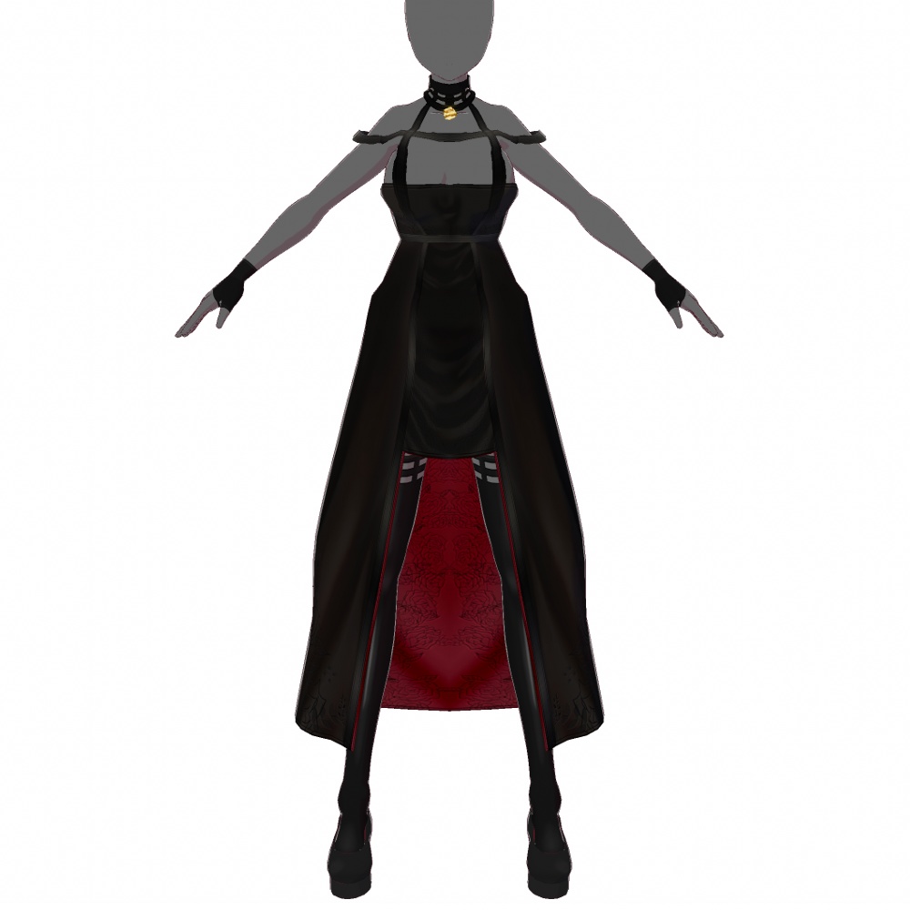 VRoid用 ロングドレス "いばら姫" - Long Dress "Thorn Princess"
