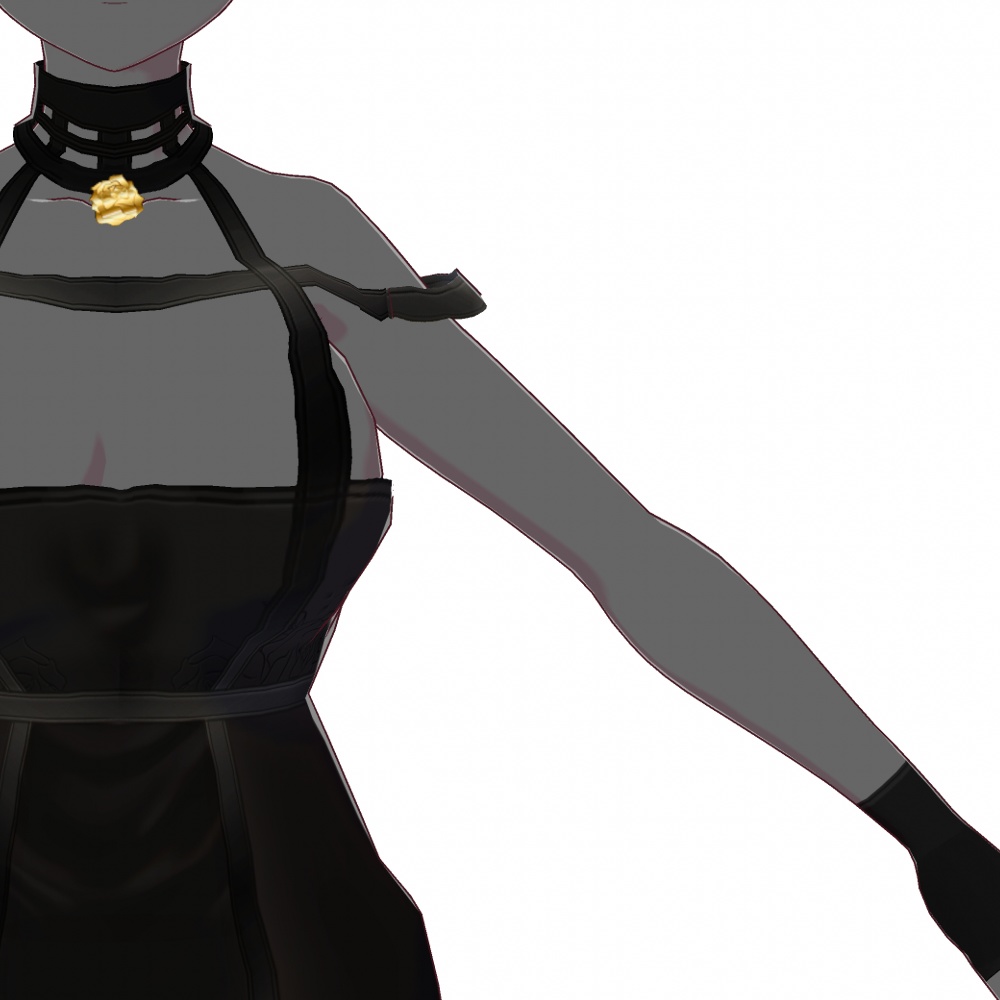 VRoid用 ロングドレス "いばら姫" - Long Dress "Thorn Princess"